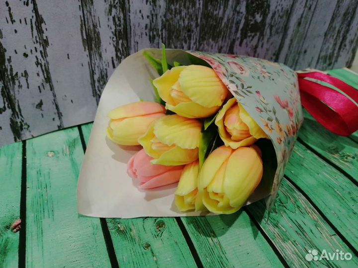 Тюльпаны из мыла ручной работы