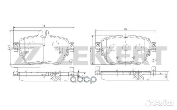 Колодки торм. диск. задн. MB E-Class (213) 16