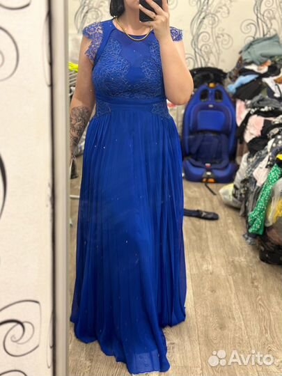 Платье синие весернее 46-48