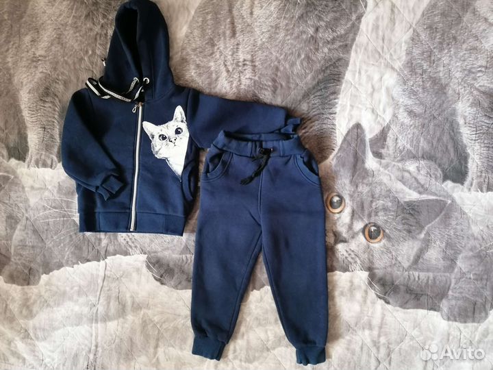 Теплый костюм спортивного кроя 86-92 на мальчика