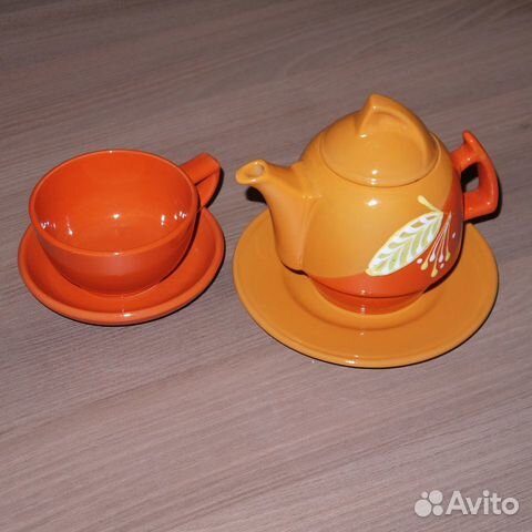 Керамический чайник (комплект из 4х предметов)