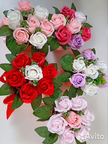 Букеты из мыльных роз