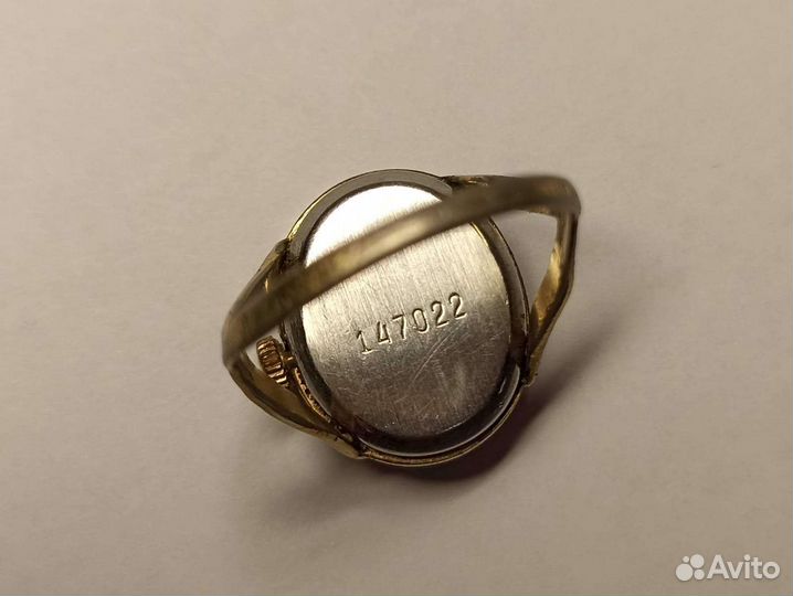 Часы-кольцо ссср. Позолота. Au