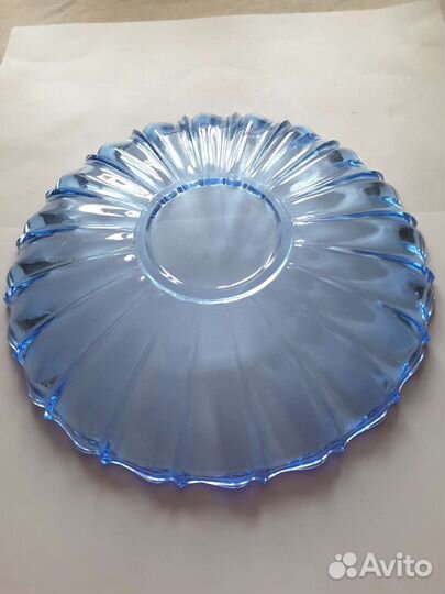 Посуда из голубого стекла СССР