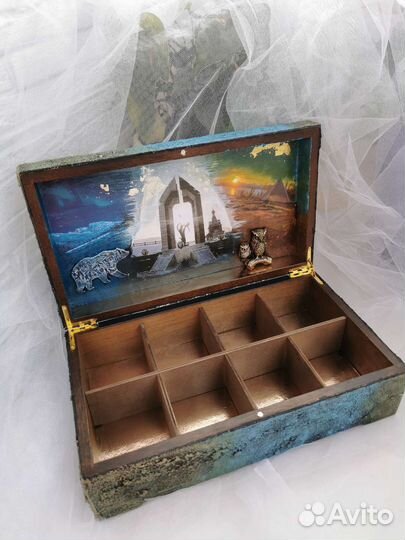 Шкатулка деревянная, ручная работа