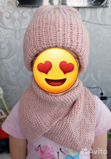 Комплект шапка и снуд женский