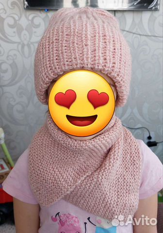 Комплект шапка и снуд женский