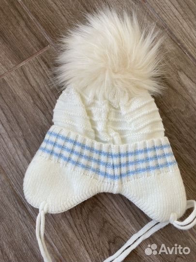 Шапка зимняя для новорожденных