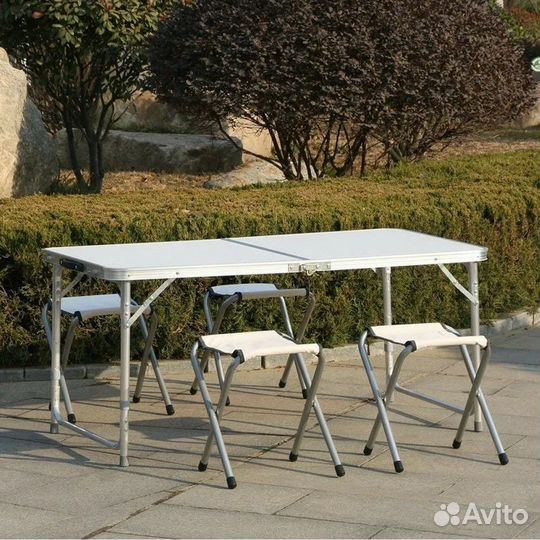 Стол туристический складной, 4 стула, новый