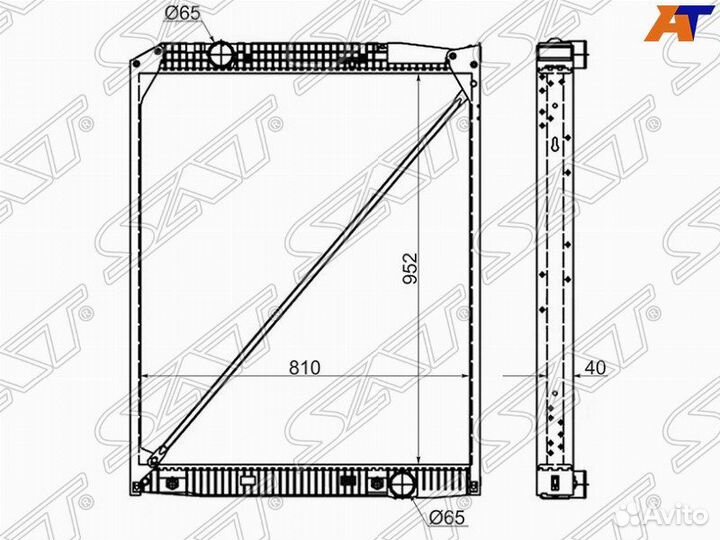 Радиатор охлаждения Mercedes Actros MP1