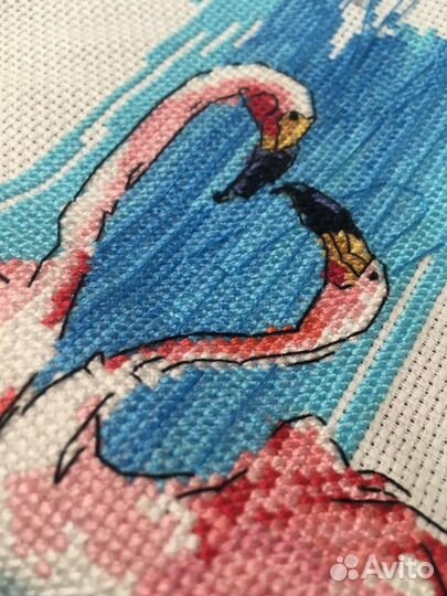 Вышивка крестом «Фламинго»
