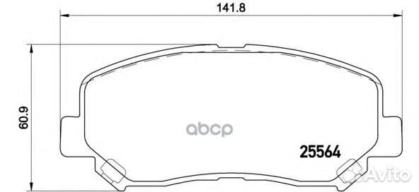 Колодки тормозные дисковые перед P49045 Brembo