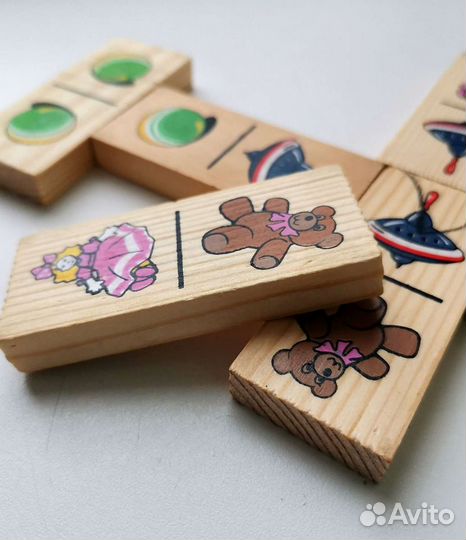 Деревянное домино/настольная игра/головоломка Томи