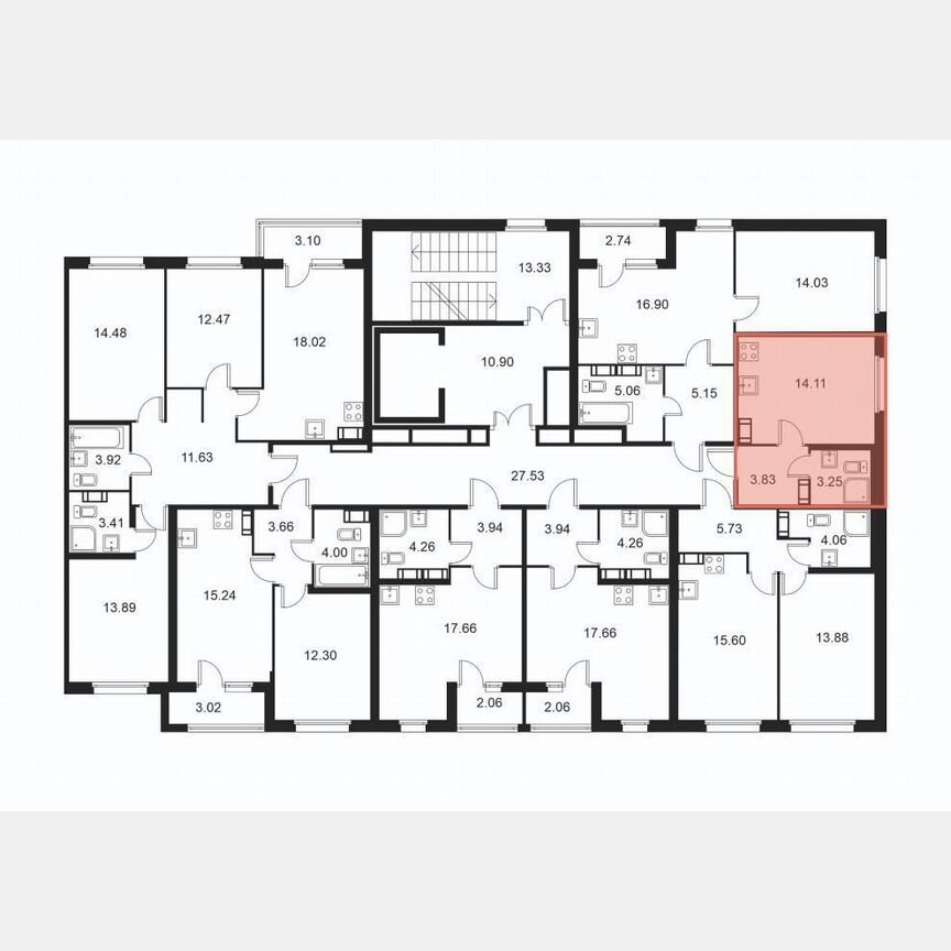 Квартира-студия, 21,2 м², 8/9 эт.