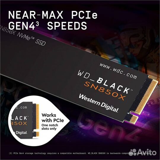 SSD WD Black SN850X 2Tb (BOX) dram, новый