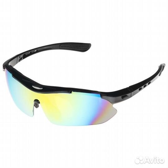Очки велосипедные со сменными линзами в кейсе, цве