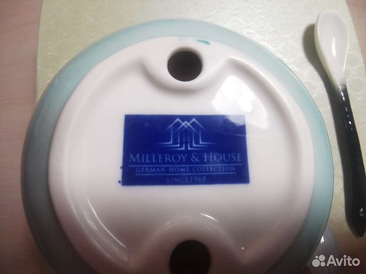Икорница с ложечкой фарфор Milleroy House