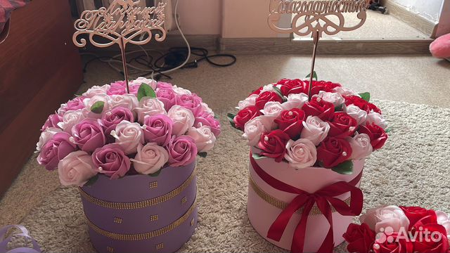 Букет из мыльных роз