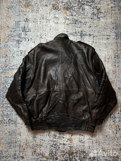 Винтажный кожаный бомбер Keshai А-2