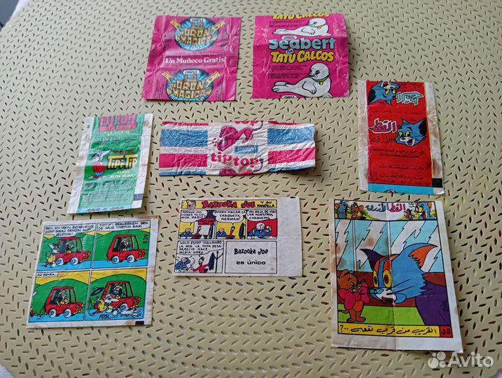 Этикетки и вкладыши от жвачек