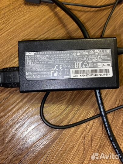 Acer 19V 3.42A зарядное устройство для ноутбука