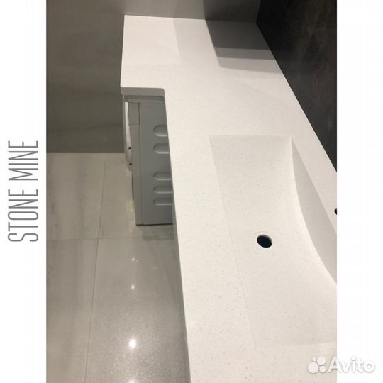 Столешницы в ванную из искусственного камня