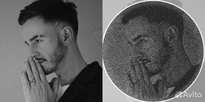 Портрет из нитей по фото. За 2-3 дня