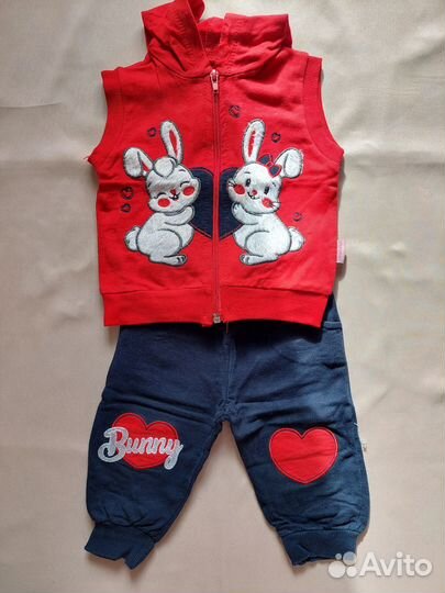 Одежда на девочку 6-12 месяцев пакетом