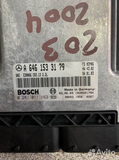 Блок управления двигателем на Мерседес w203