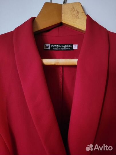 Платье пиджак 48р Donna sagia красный