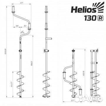 Ледобур Тонар helios 130 левое вращение