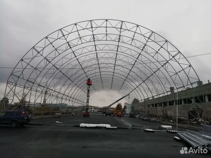 Каркас ангара 24х60 м. с арочной крышей