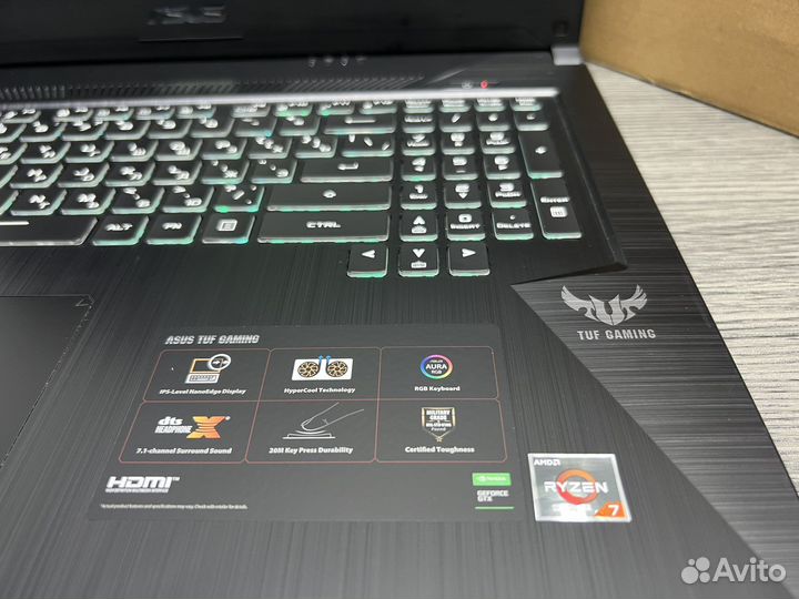 Asus TUF 17 Ryzen 7 8GB DDR4 GTX 1650 SSD+1000