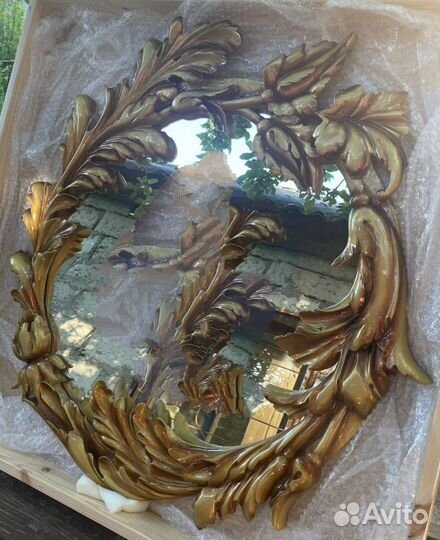 Резная рама, ручная работа с зеркалом