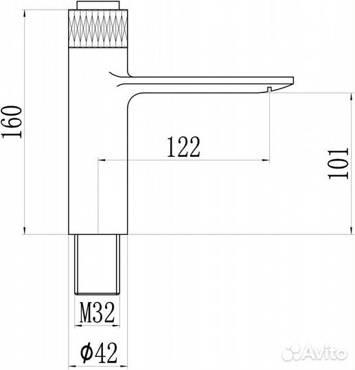 Смеситель для раковины Savol s-601810 Хром