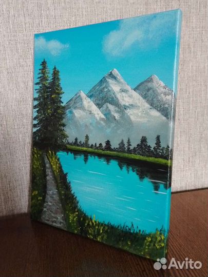 Картина маслом Горы на холсте 30х40