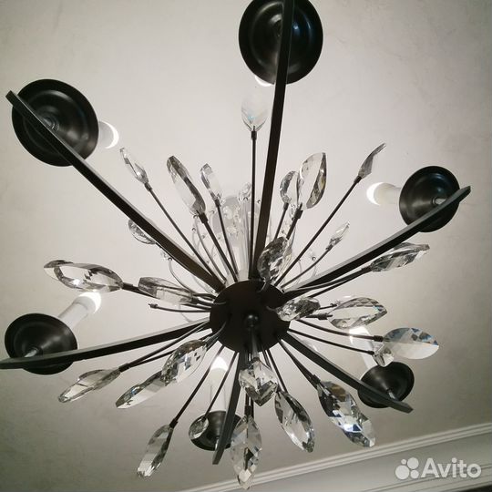 Люстра на 6 ламп хрустальная