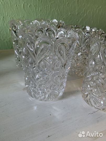 Хрустальные плафоны СССР морозные узоры