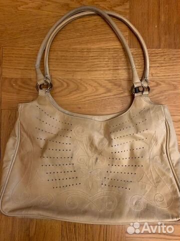 Большая кожаная натуральная сумка женская