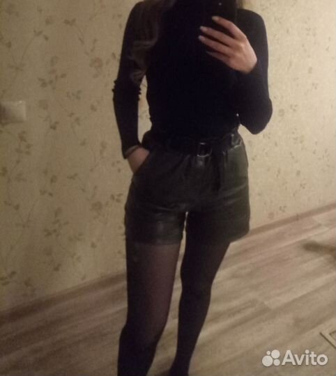 Шорты из экокожи