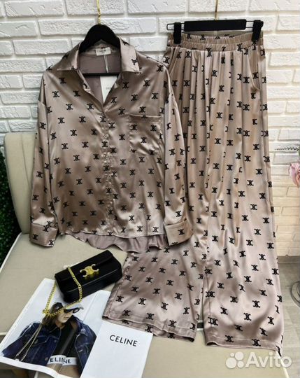 Костюм шелковый Celine