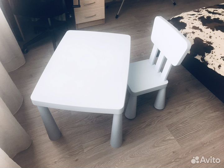 Детский стол и стул IKEA маммут
