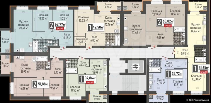 1-к. квартира, 41,7 м², 9/10 эт.