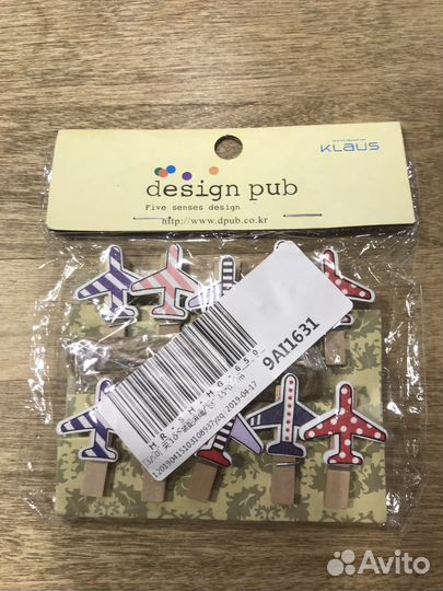 Прищепки декоративные 10 шт новые