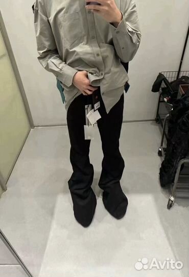 Джинсы Rick Owens клёш черные сезон