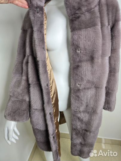 Шуба норковая 48'50 кокон длина 88 см