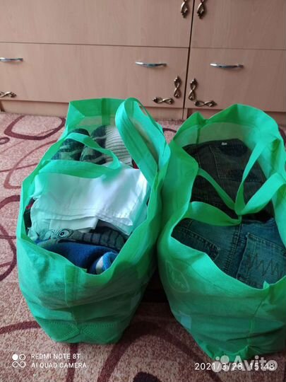 2 больших пакета вещей на мальчика 5-7 лет