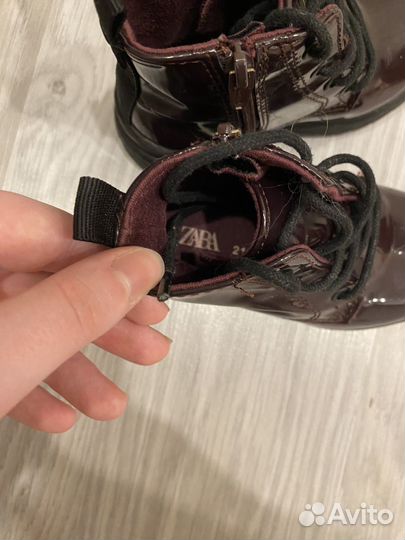 Ботинки zara на девочку 21 размер
