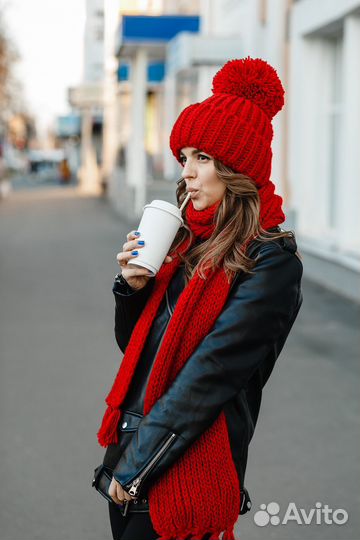 Комплект шапка и шарф