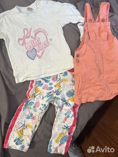 Вещи пакетом на девочку 68 74 80